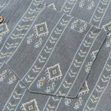 Grey Aztec Vintage Short-Sleeve Shirt