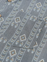 Grey Aztec Vintage Short-Sleeve Shirt