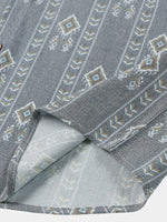Grey Aztec Vintage Short-Sleeve Shirt