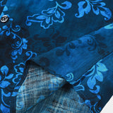 Blue Hawaiian Floral Vacation Style Short Sleeve Shirt