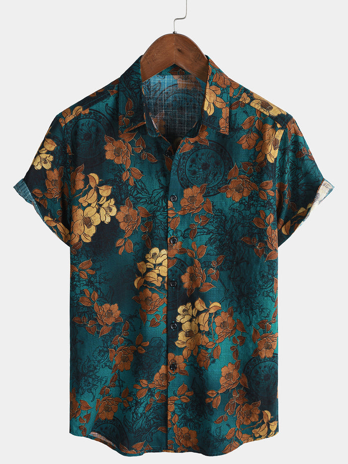 Retro Summer Beach Cruise Short Sleeve Shirt