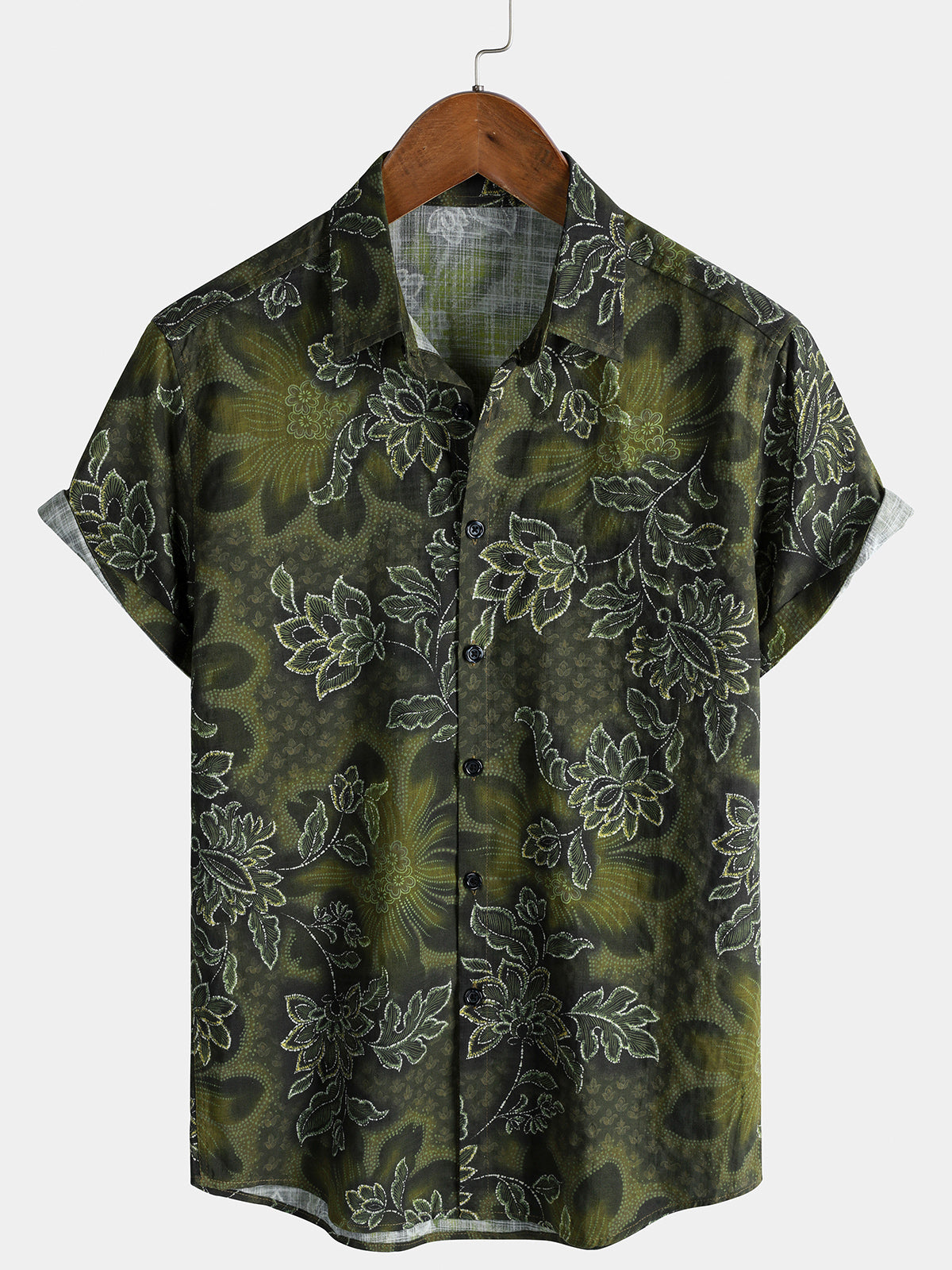 Green Vintage Floral Shirt