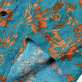 Soft and Breathable Retro Floral Pattern Short Sleeve Shirt