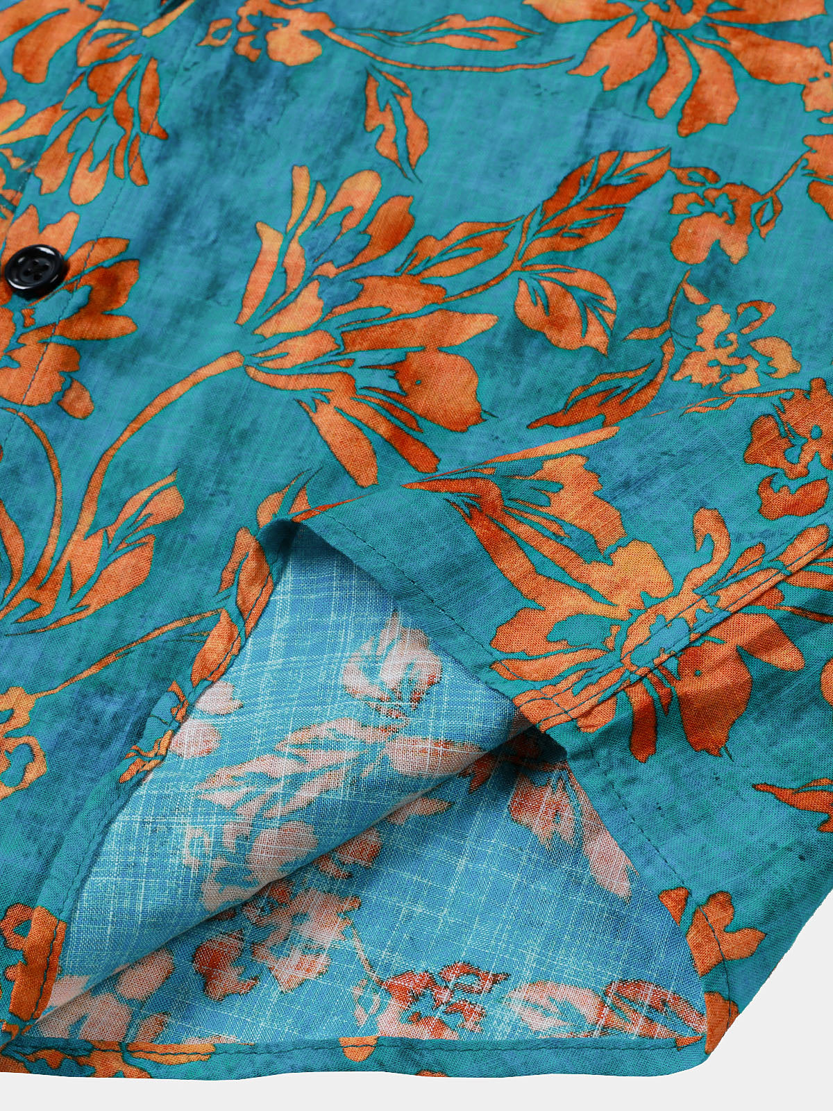 Soft and Breathable Retro Floral Pattern Short Sleeve Shirt