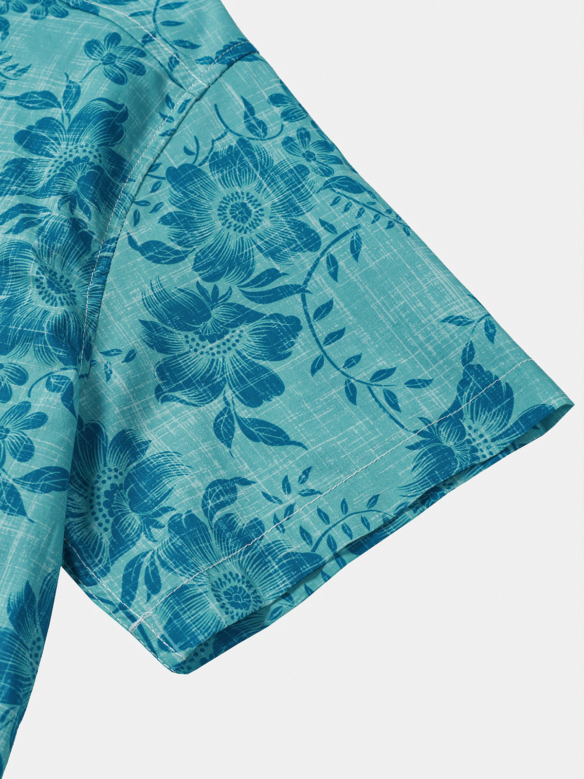 Vintage Hawaiian Floral Print Light Short Sleeve Shirt