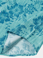 Vintage Hawaiian Floral Print Light Short Sleeve Shirt