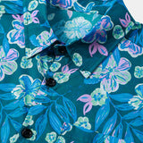 Blue Floral Hawaiian Shirt