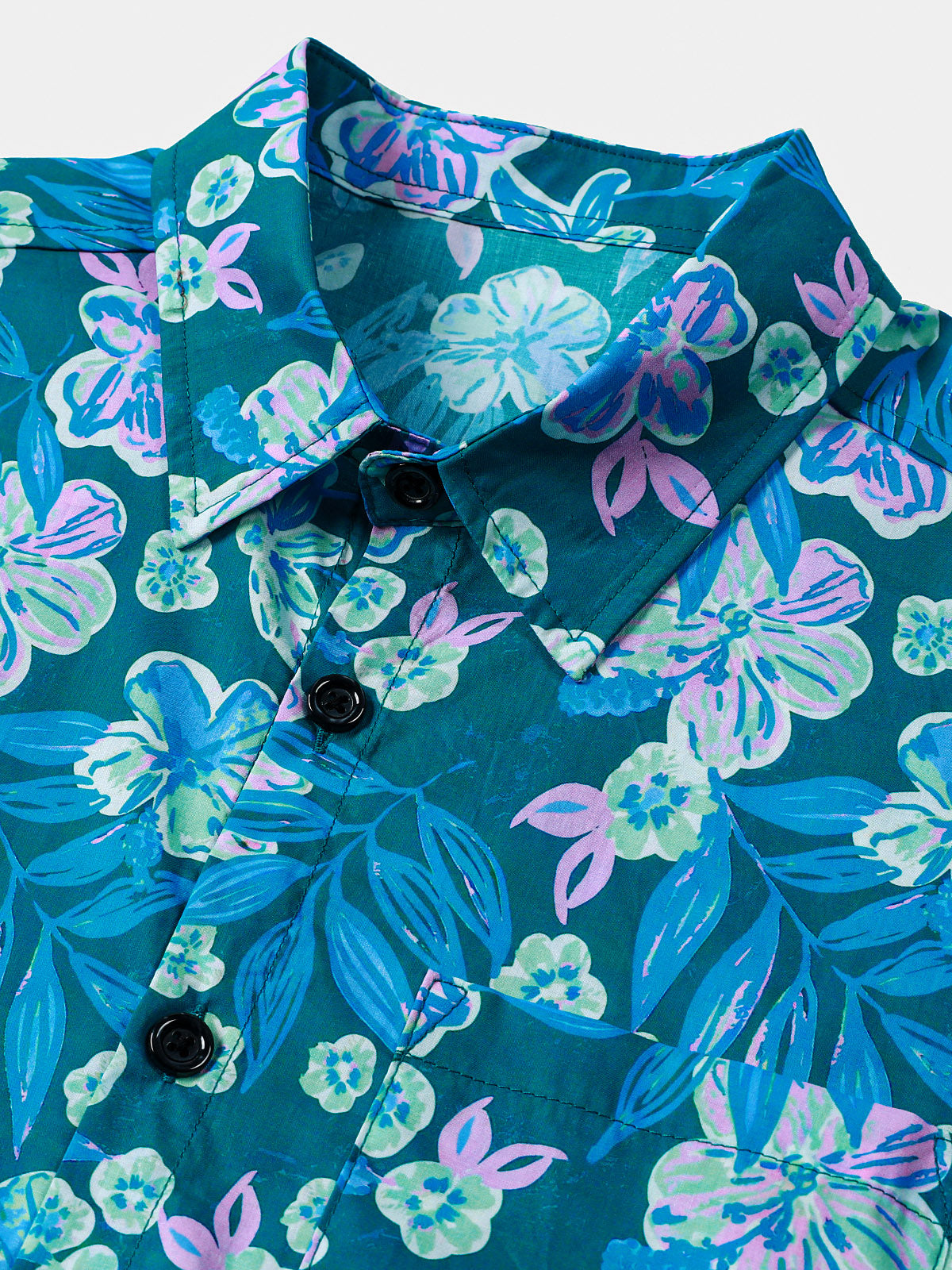 Blue Floral Hawaiian Shirt