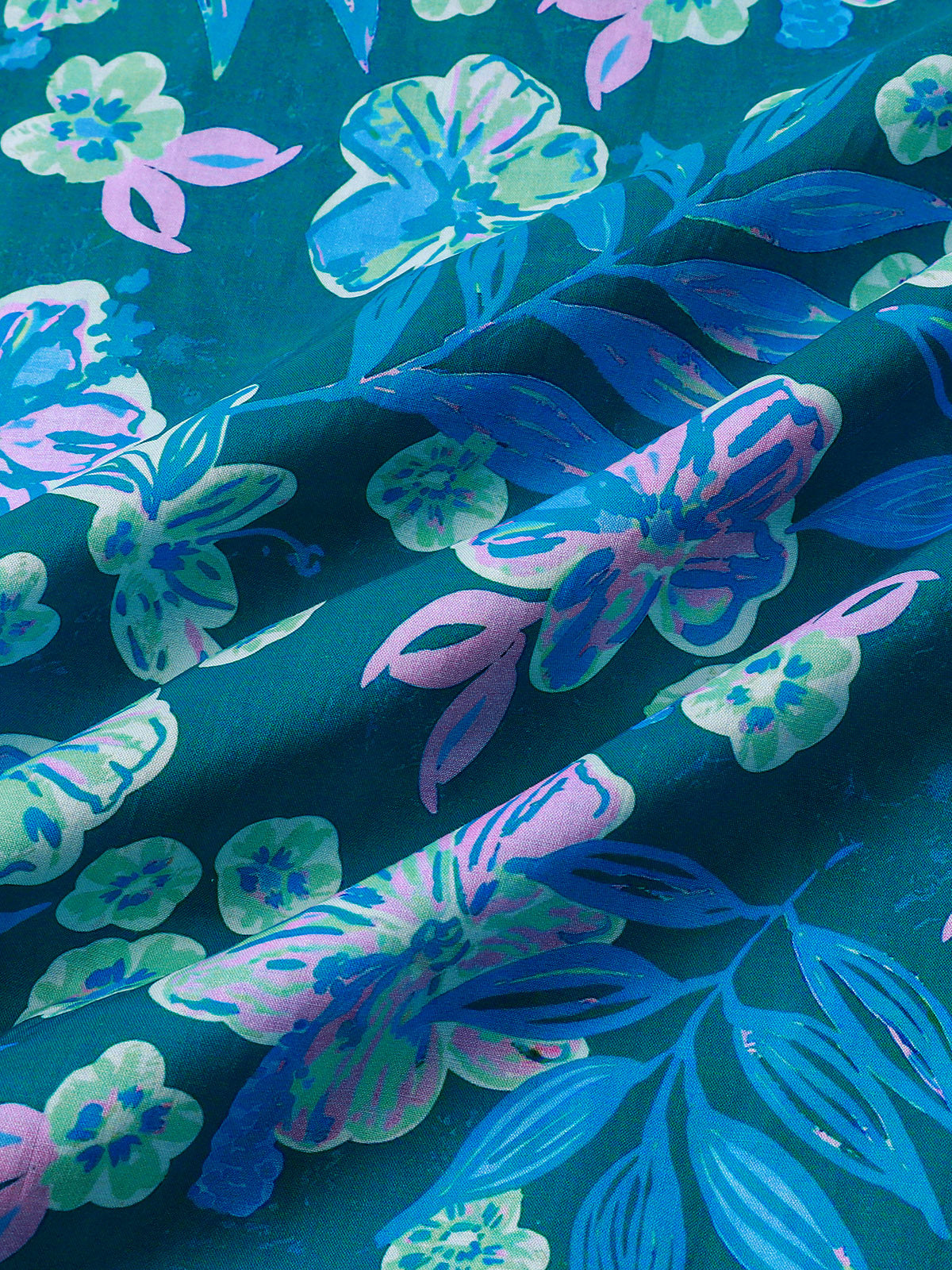Blue Floral Hawaiian Shirt