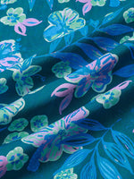 Blue Floral Hawaiian Shirt