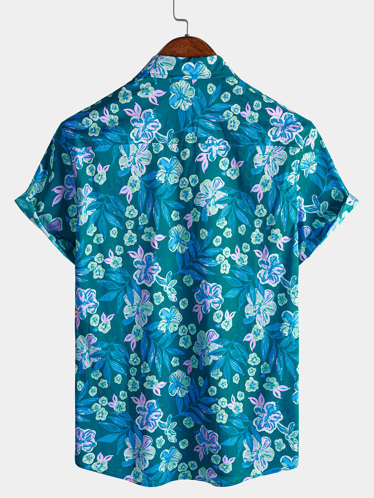 Blue Floral Hawaiian Shirt
