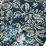 Green Vintage Hawaiian Paisley Floral Vacation Style Short Sleeve Shirt