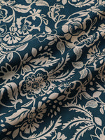 Green Vintage Hawaiian Paisley Floral Vacation Style Short Sleeve Shirt
