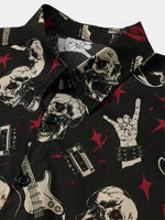 Hawaiian Skull & Guitar Rock Shirt