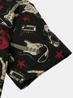 Hawaiian Skull & Guitar Rock Shirt
