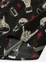 Hawaiian Skull & Guitar Rock Shirt