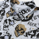 White Hawaiian Skull Rock Shirt