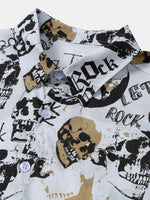 White Hawaiian Skull Rock Shirt