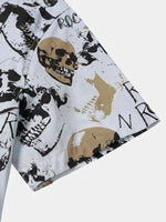 White Hawaiian Skull Rock Shirt