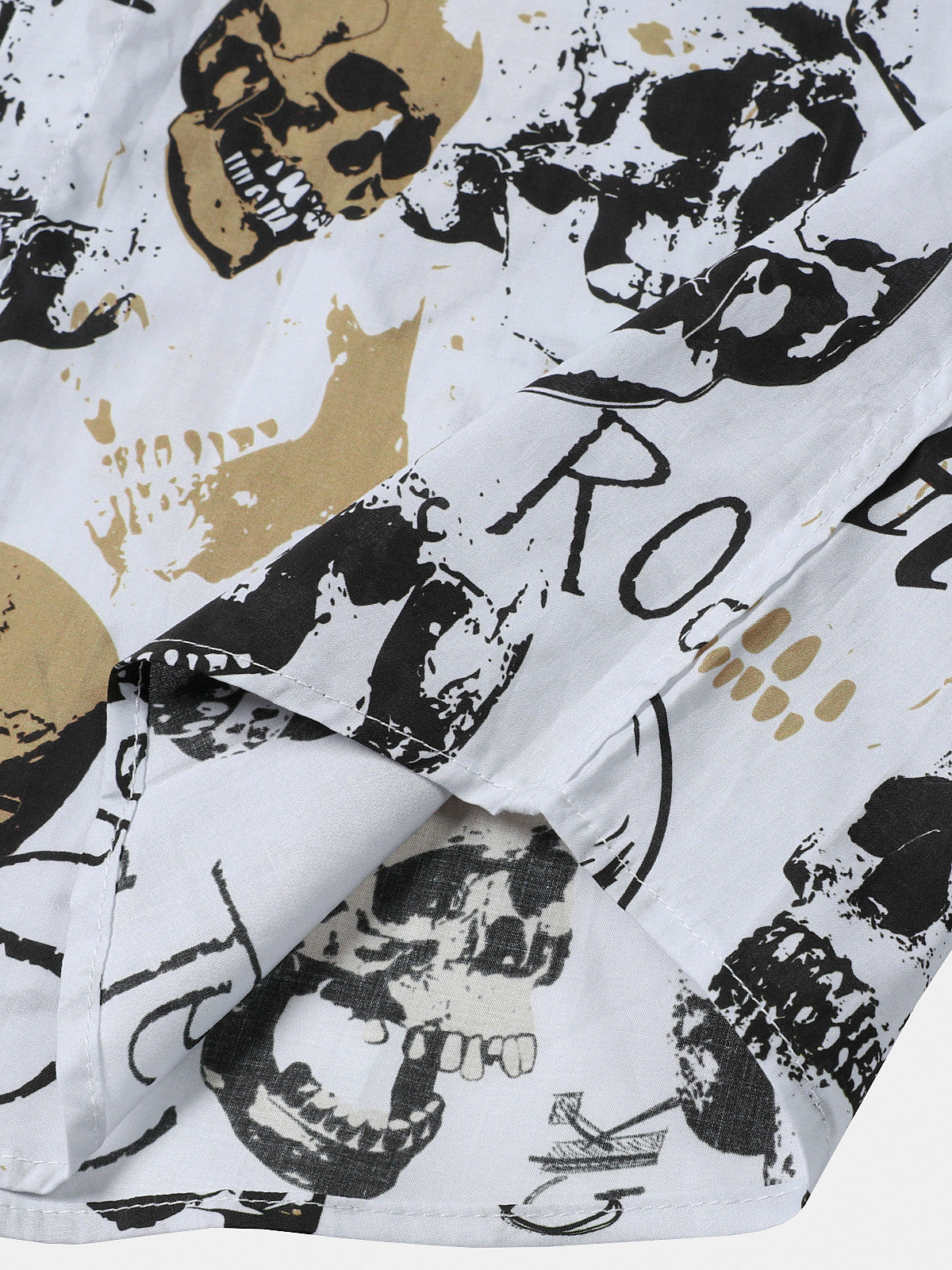 White Hawaiian Skull Rock Shirt