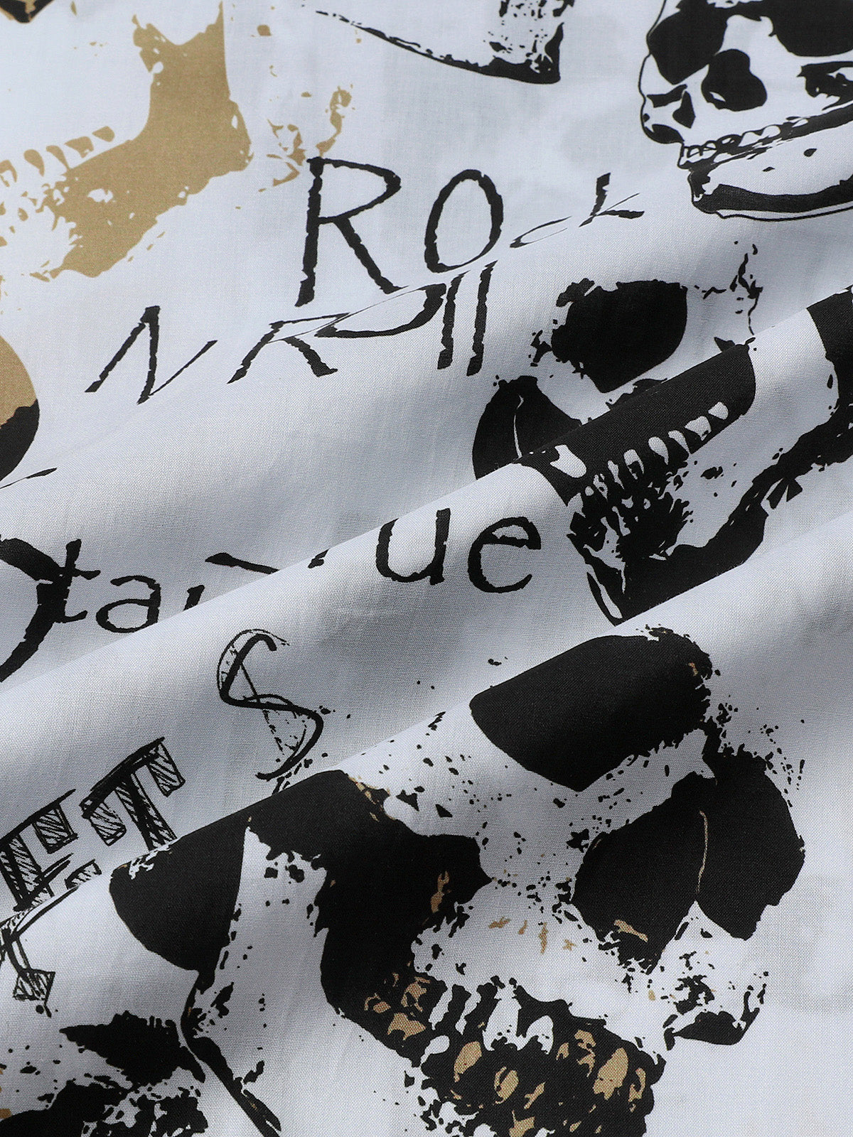 White Hawaiian Skull Rock Shirt