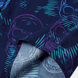 Blue Skull Punk Rock Hawaiian Short Sleeve Shirt