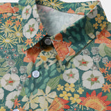 Tropical Summer Floral Short-Sleeve Shirt