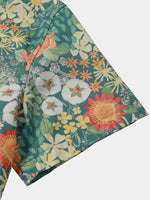 Tropical Summer Floral Short-Sleeve Shirt