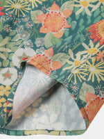 Tropical Summer Floral Short-Sleeve Shirt