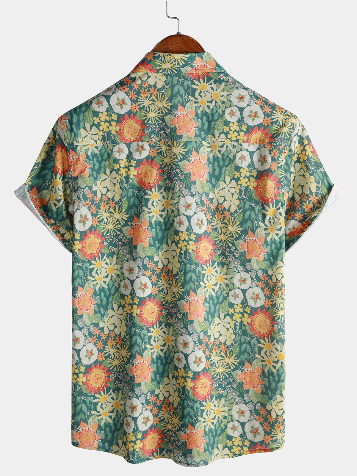 Tropical Summer Floral Short-Sleeve Shirt