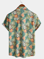 Tropical Summer Floral Short-Sleeve Shirt