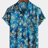 Floral Beach Vacation Short-Sleeve Shirt