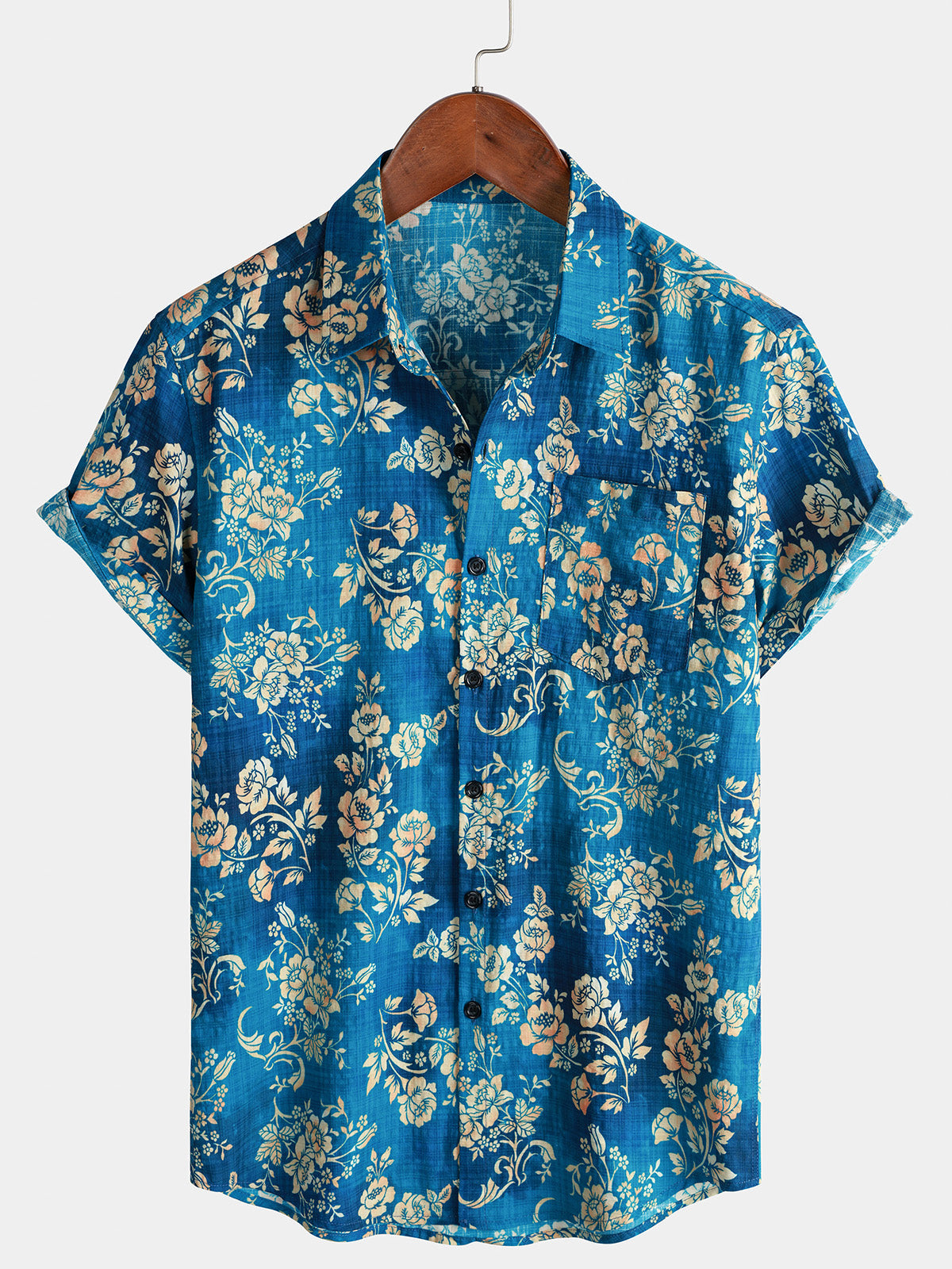 Floral Beach Vacation Short-Sleeve Shirt