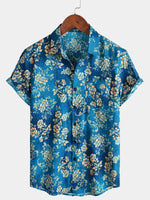 Floral Beach Vacation Short-Sleeve Shirt