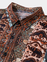 Elephant Bohemian Vintage Beach Short Sleeve Shirt