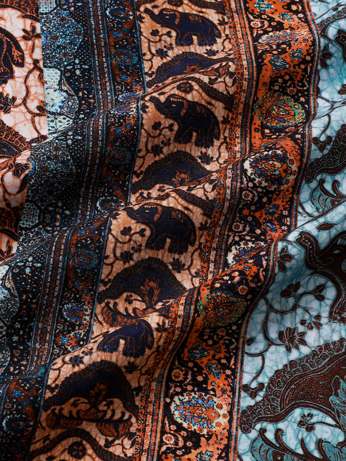 Elephant Bohemian Vintage Beach Short Sleeve Shirt
