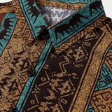 Tribal Geometric Vintage Short Sleeve Shirt