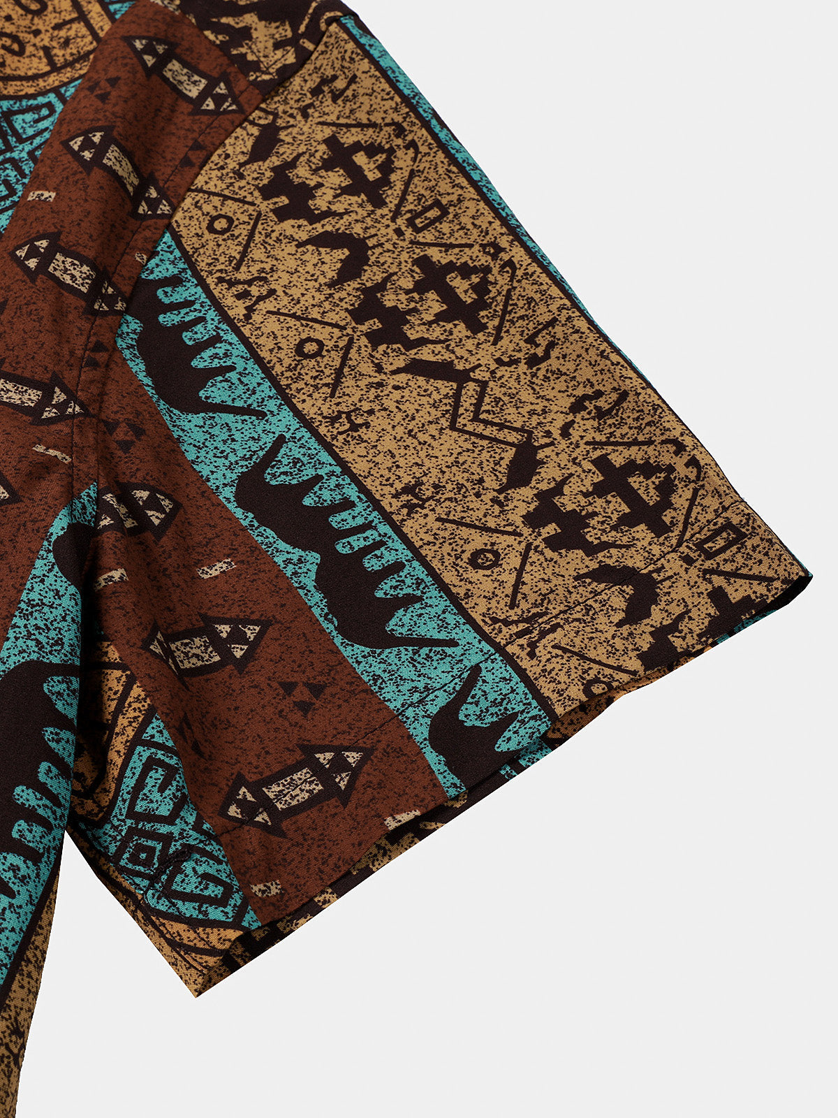 Tribal Geometric Vintage Short Sleeve Shirt