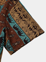 Tribal Geometric Vintage Short Sleeve Shirt