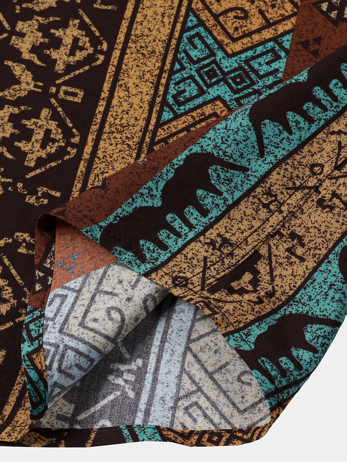 Tribal Geometric Vintage Short Sleeve Shirt