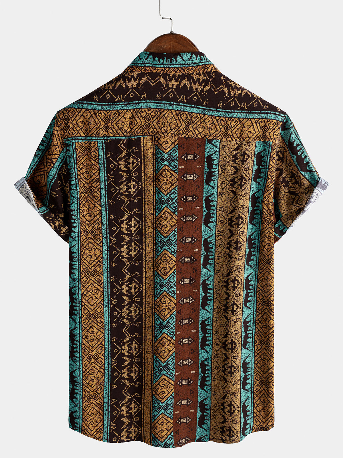 Tribal Geometric Vintage Short Sleeve Shirt