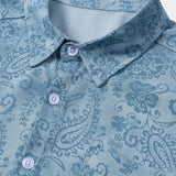 Blue Floral Paisley Shirt