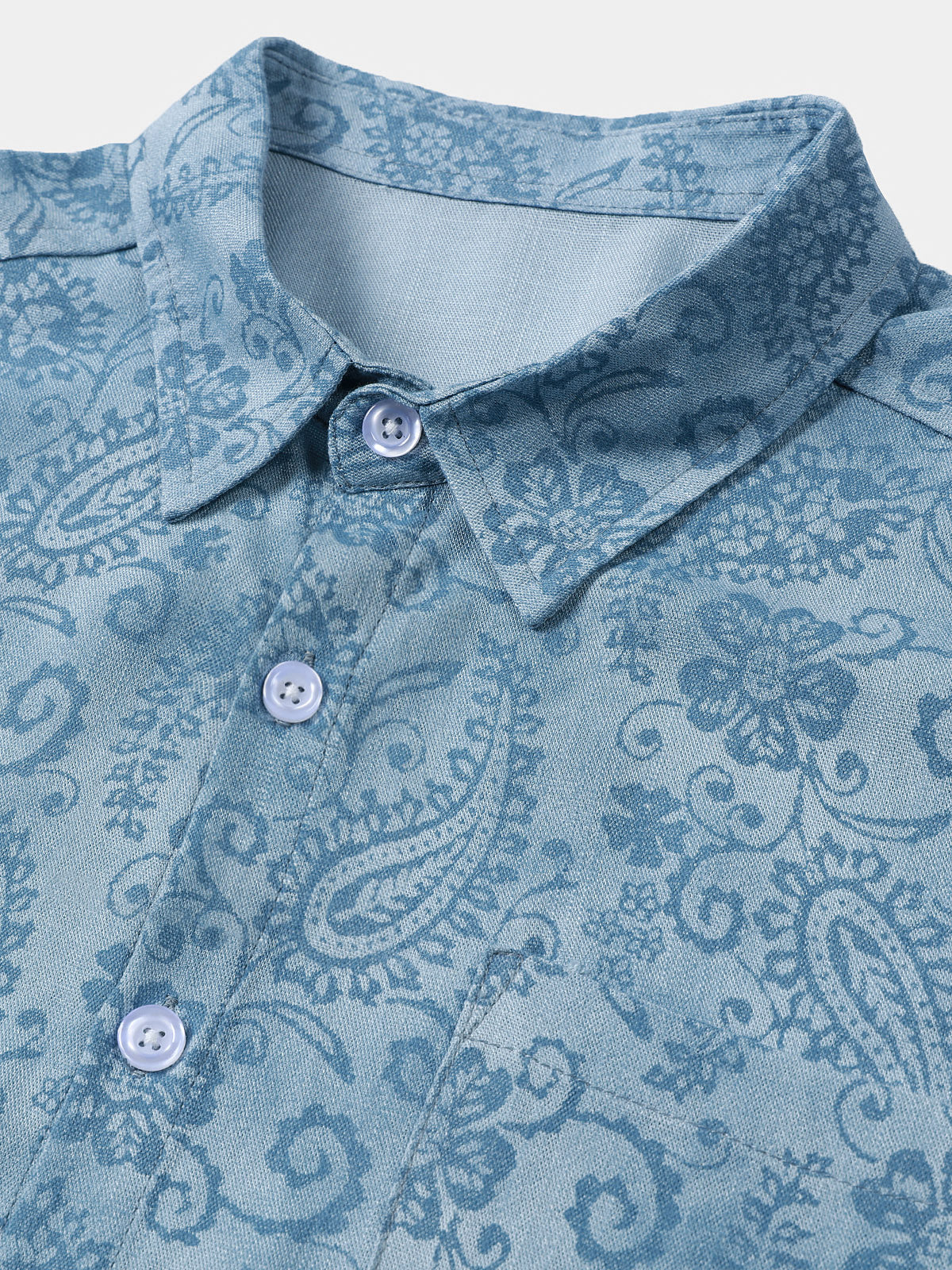 Blue Floral Paisley Shirt