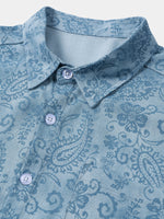 Blue Floral Paisley Shirt