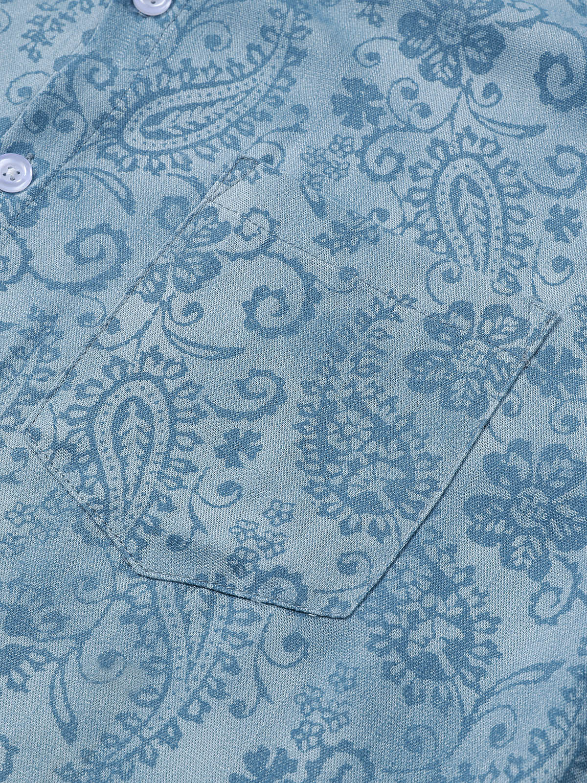 Blue Floral Paisley Shirt