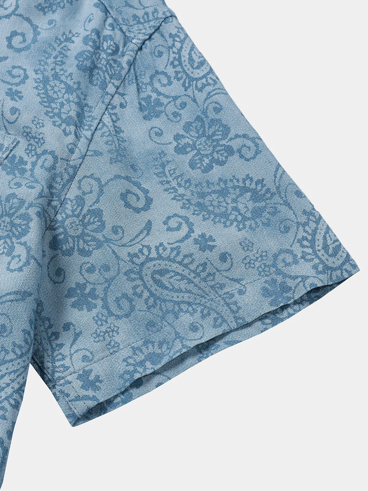 Blue Floral Paisley Shirt