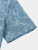 Blue Floral Paisley Shirt
