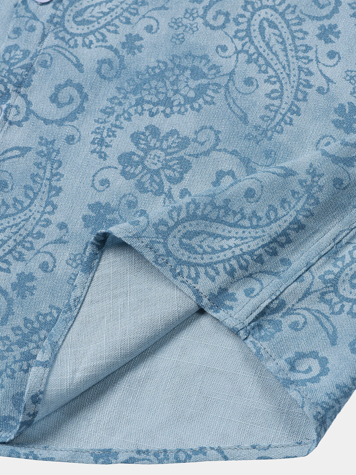 Blue Floral Paisley Shirt
