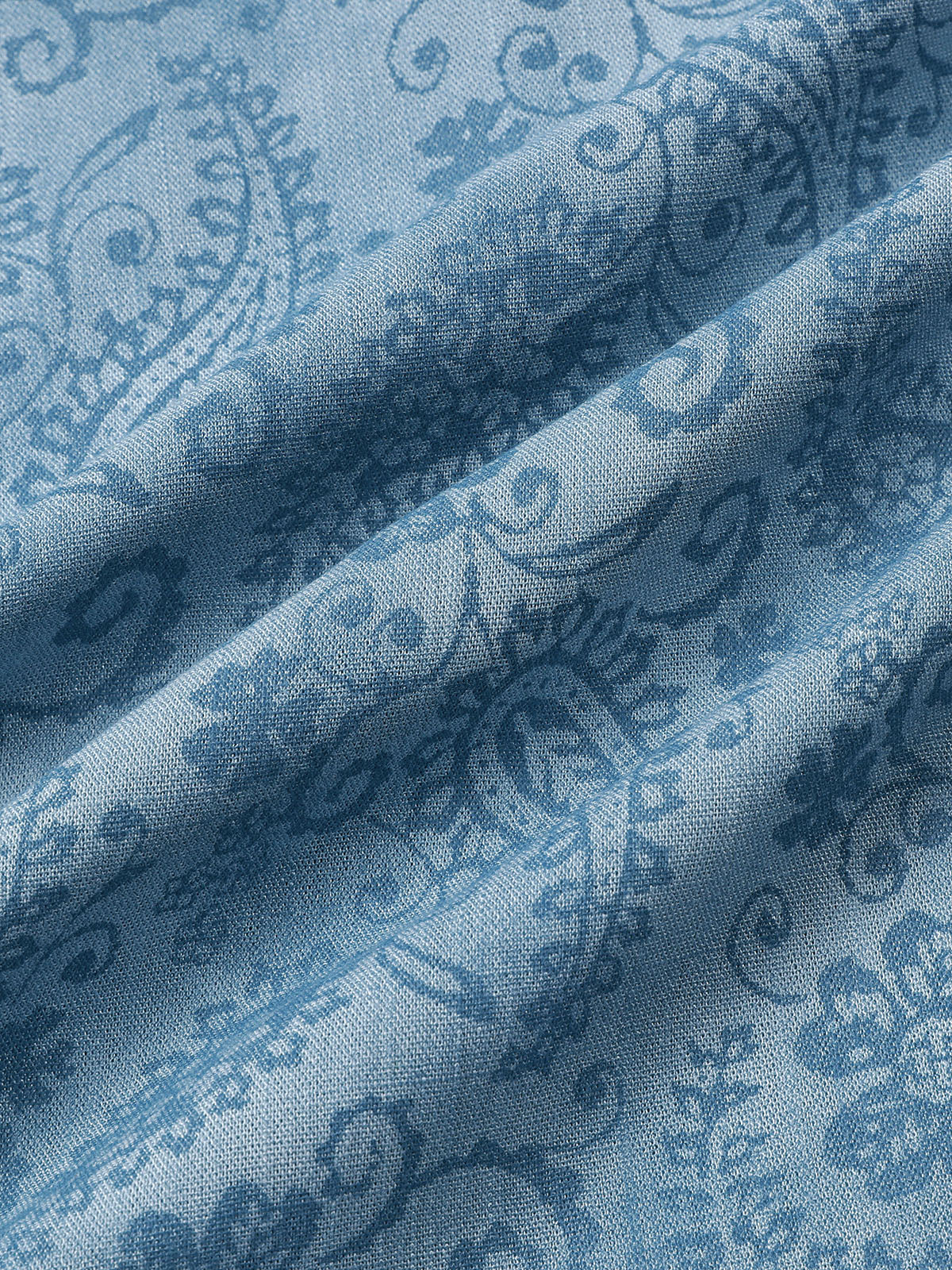 Blue Floral Paisley Shirt