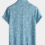 Blue Floral Paisley Shirt
